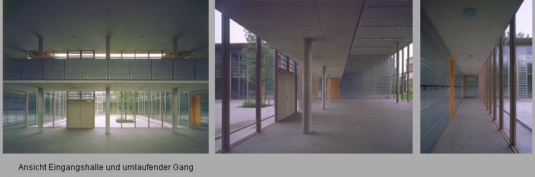 Ansicht Eingangshalle und umlaufender Gang Realschule in Velen